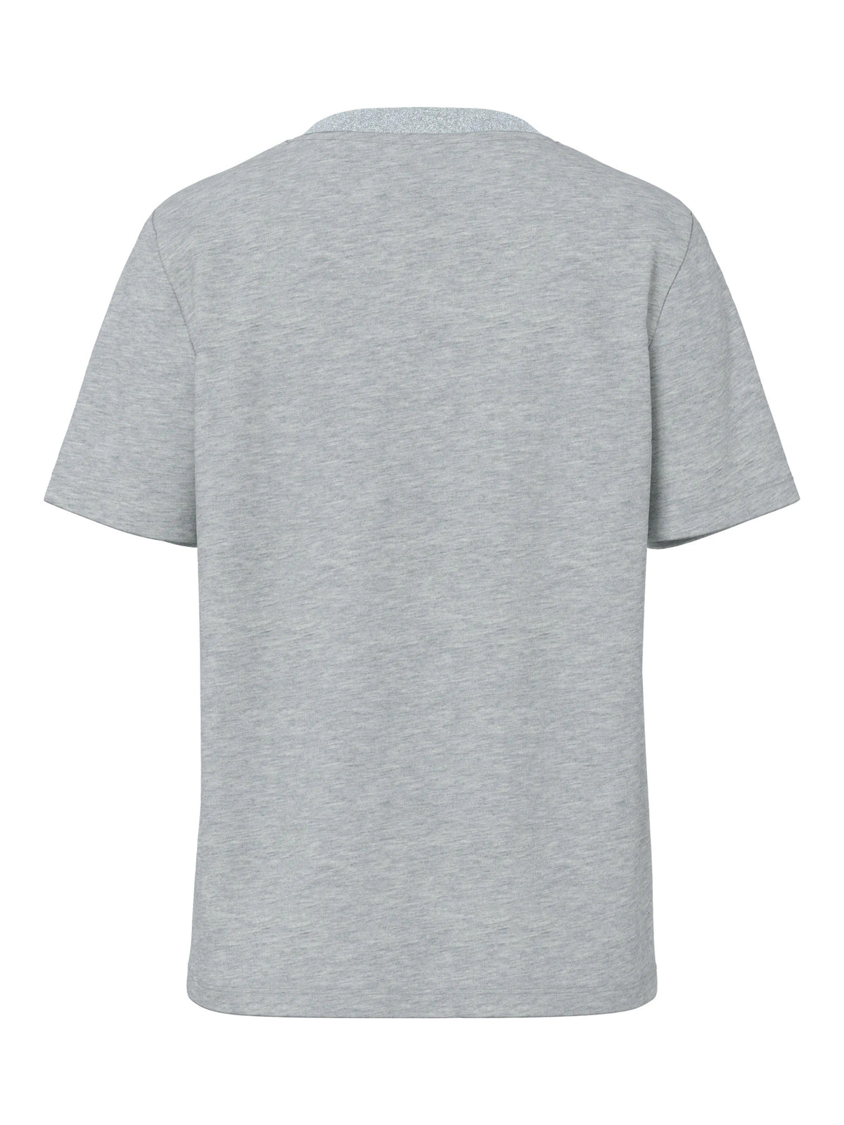 Light Grey Melange LUREX RIB Bluse fra PIECES - 17164946