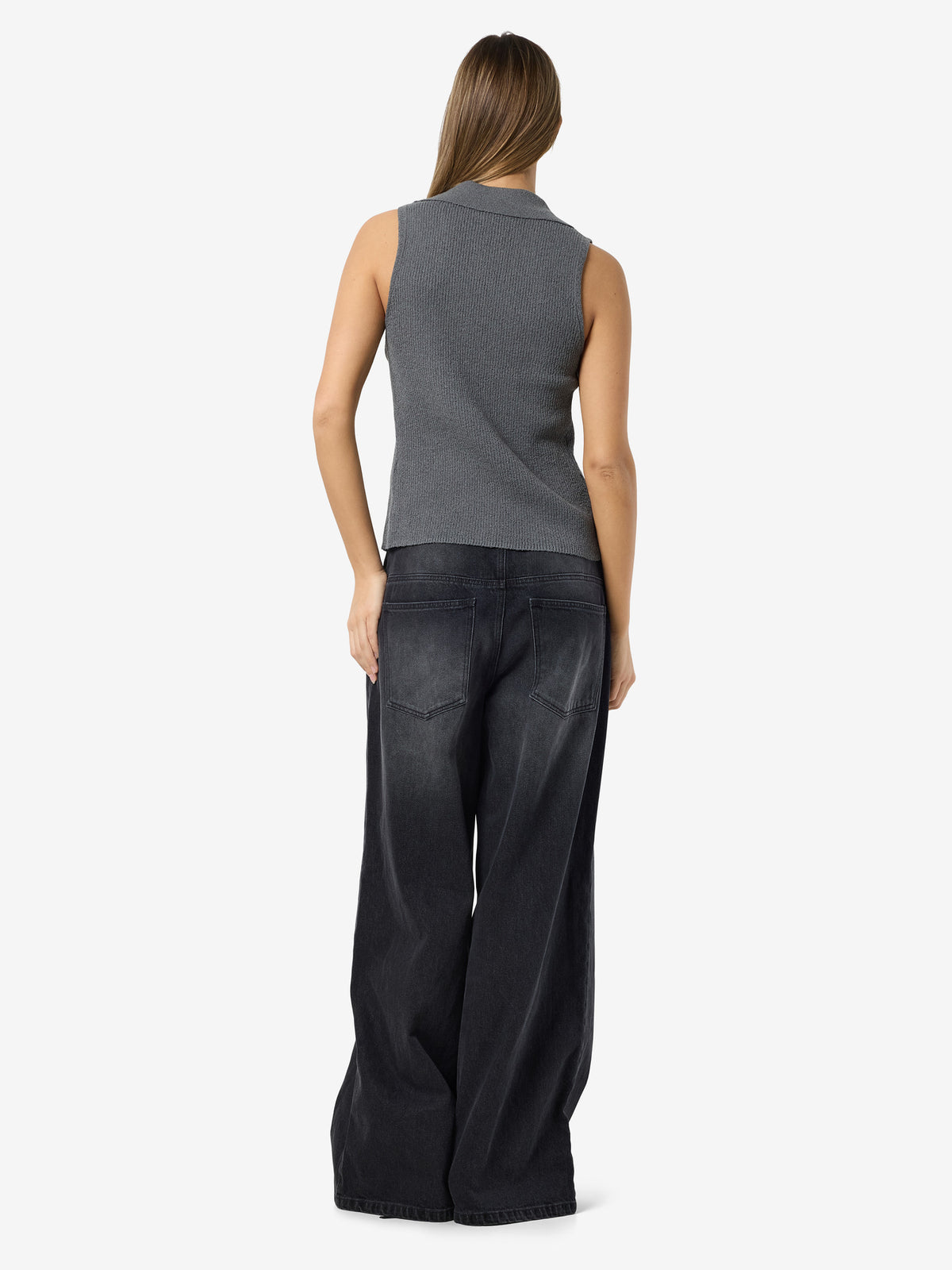 Charcoal Gray Striktrøje fra Noisy May - 27034650