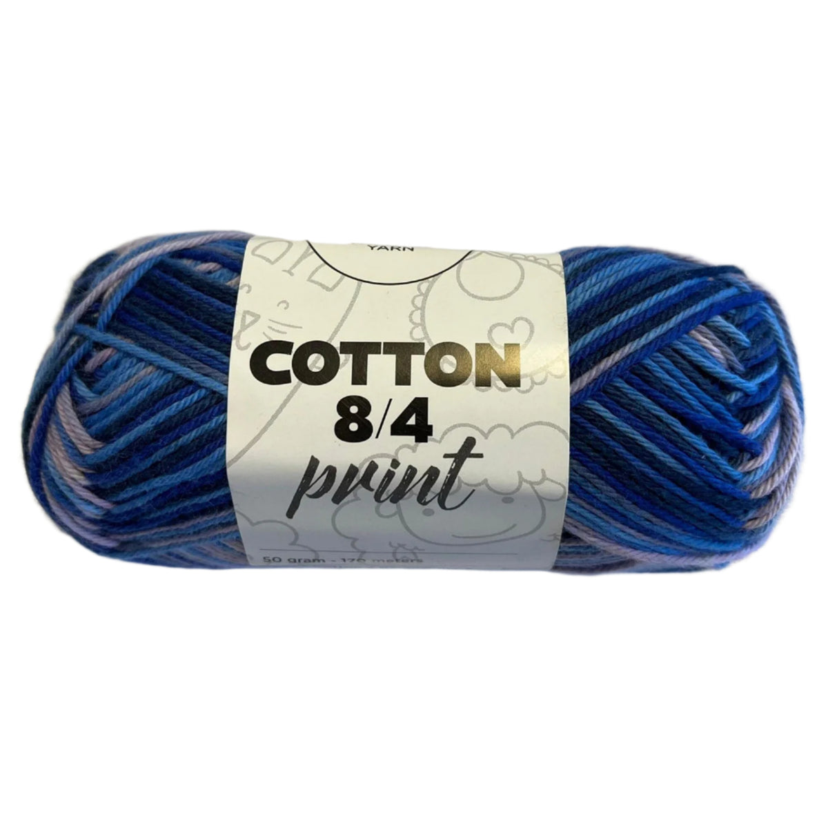 Bomuld garn Farmers Yarn print 8/4 50 g. fv. 13