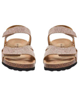 Metalic Sofie Schnoor sandal - Nude Rose - Velcro - G231825-4060
