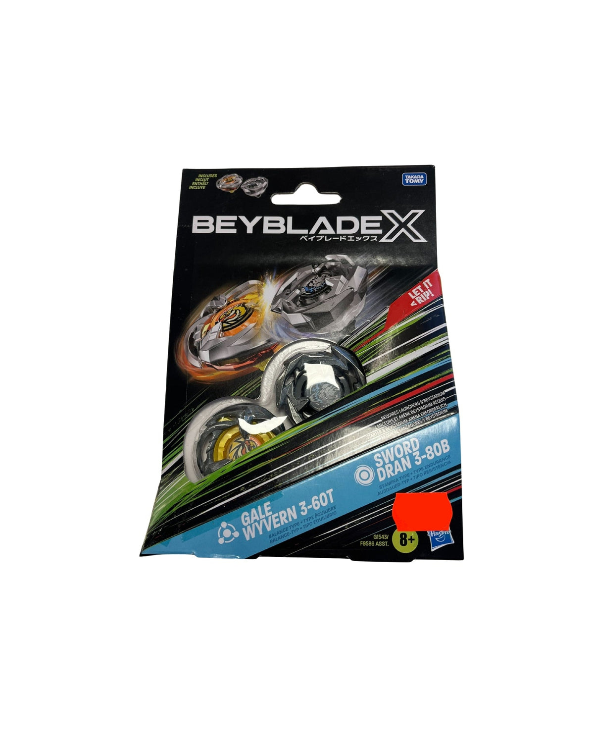 Beyblade X BX-UX Top 2 Pack - Sword Dran 3-80B