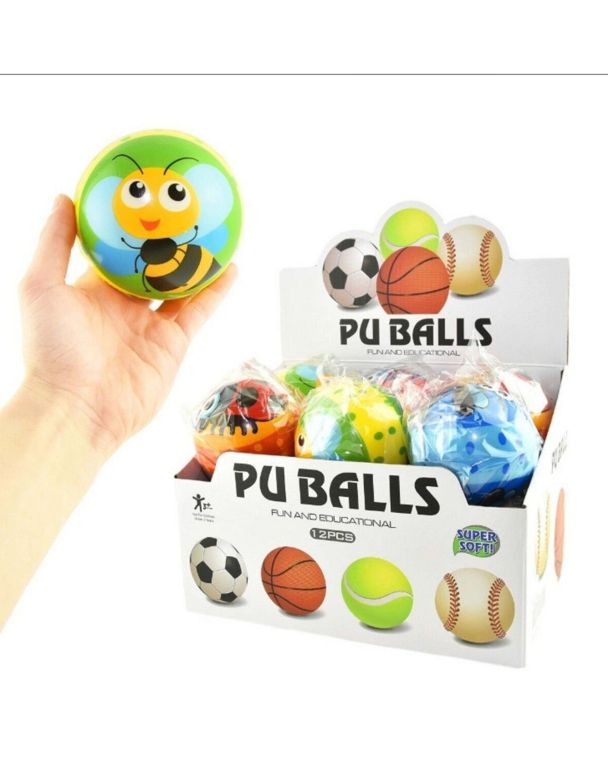 Ball Insect choose between 4 ass 10cm