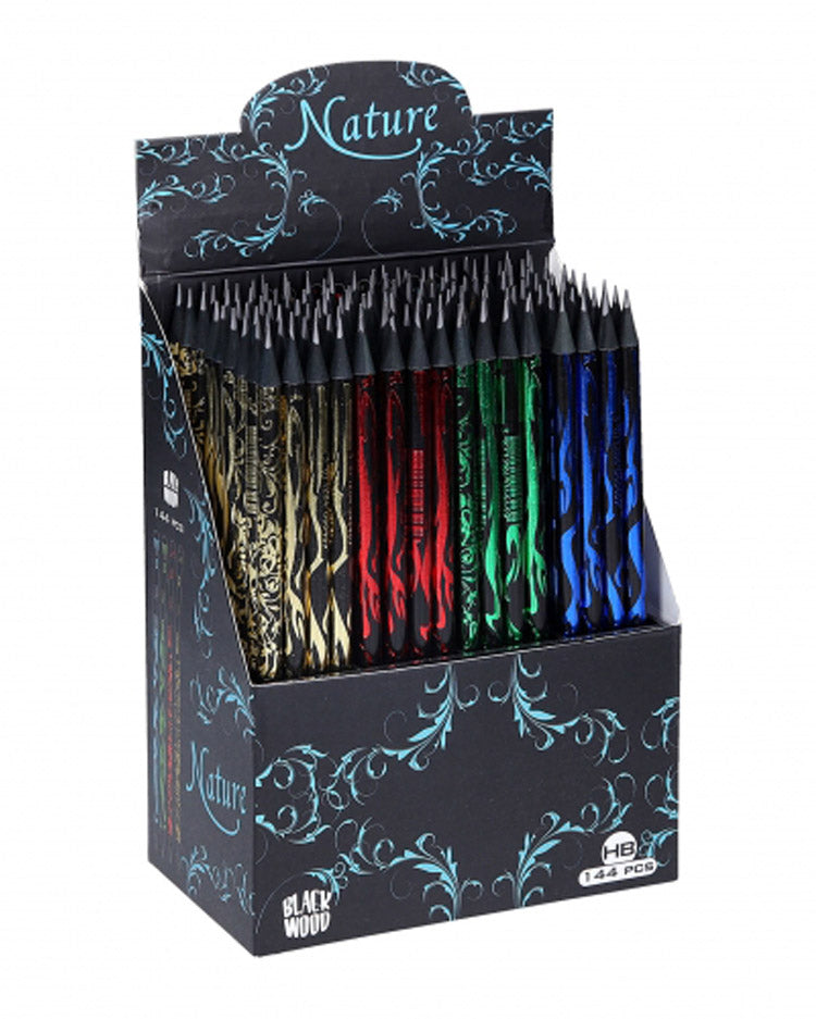 Blyant SPIRIT sort med metalic folie 1 stk