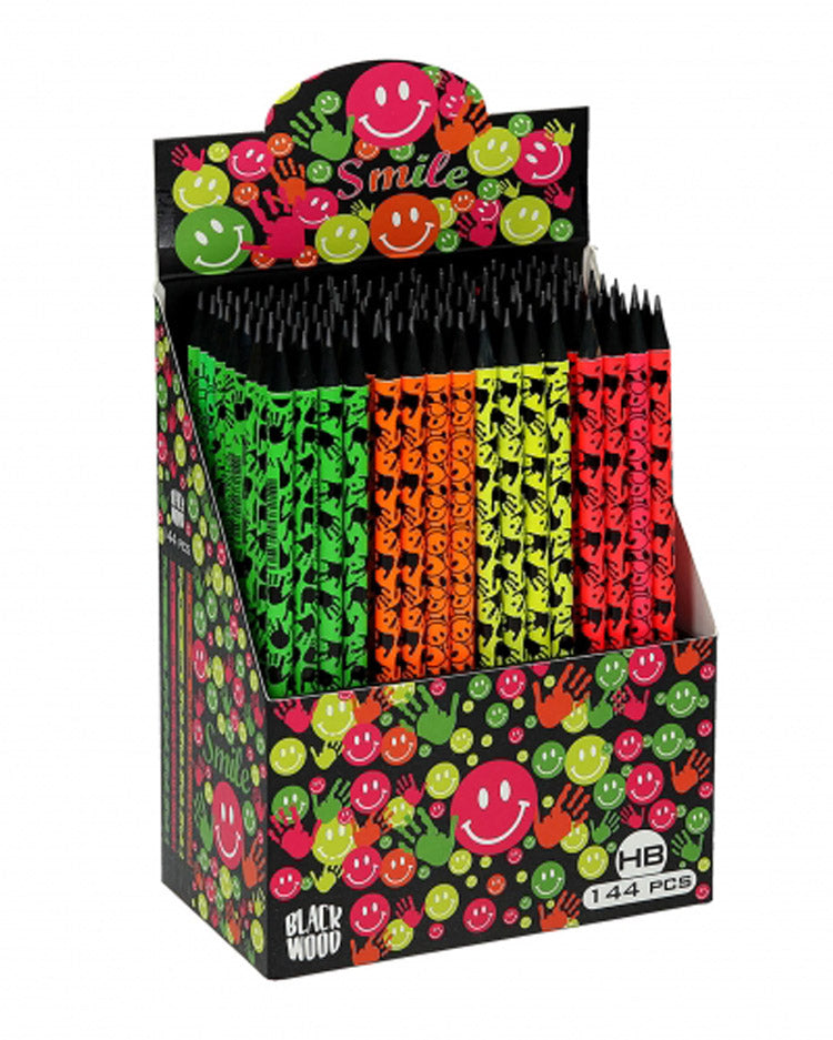 Blyant SPIRIT sort med neon folie 1 stk