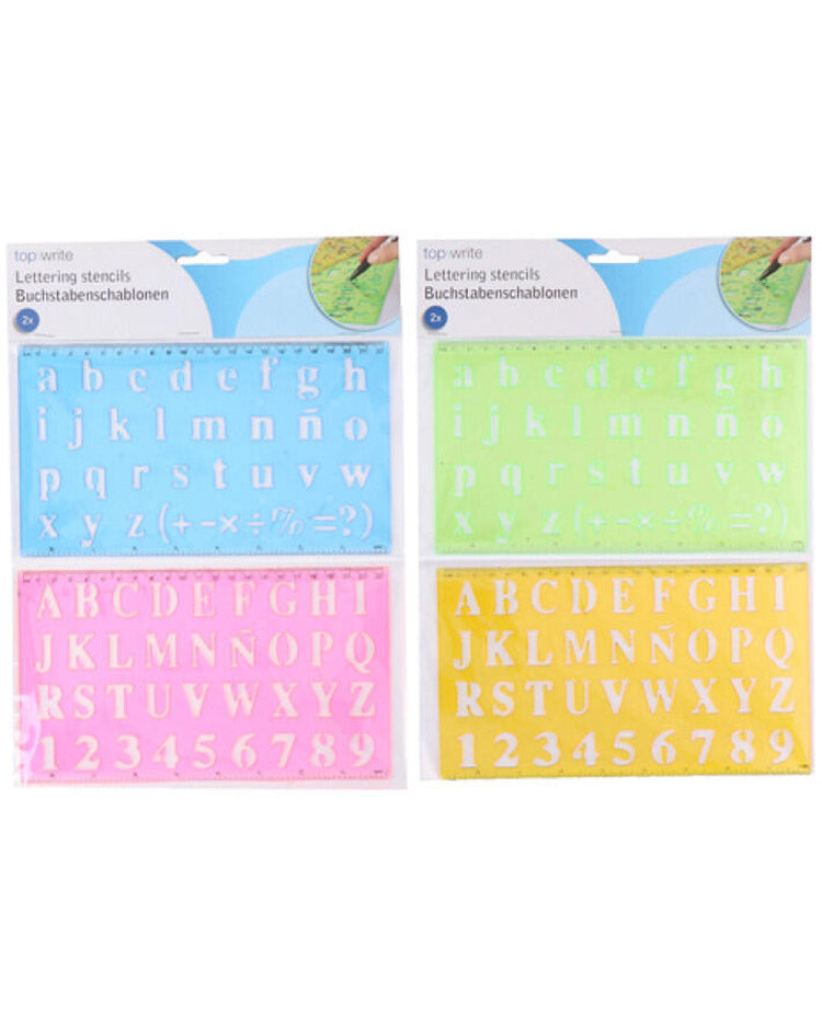 Stencils 2 pcs Letters and numbers