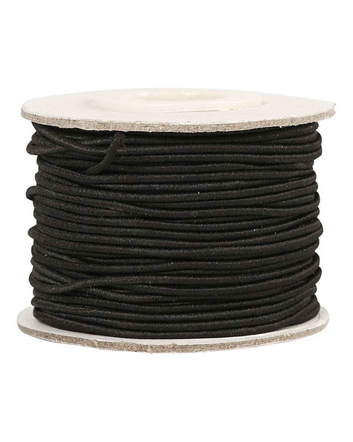 Elastiksnor 1 mm-  Sort 25 meter - Rund stofelastik