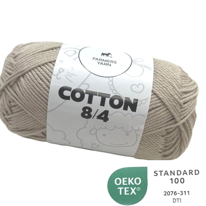 Cotton yarn Farmers Yarn color 81 Sand 8/4 50 g - OEKO TEX 100
