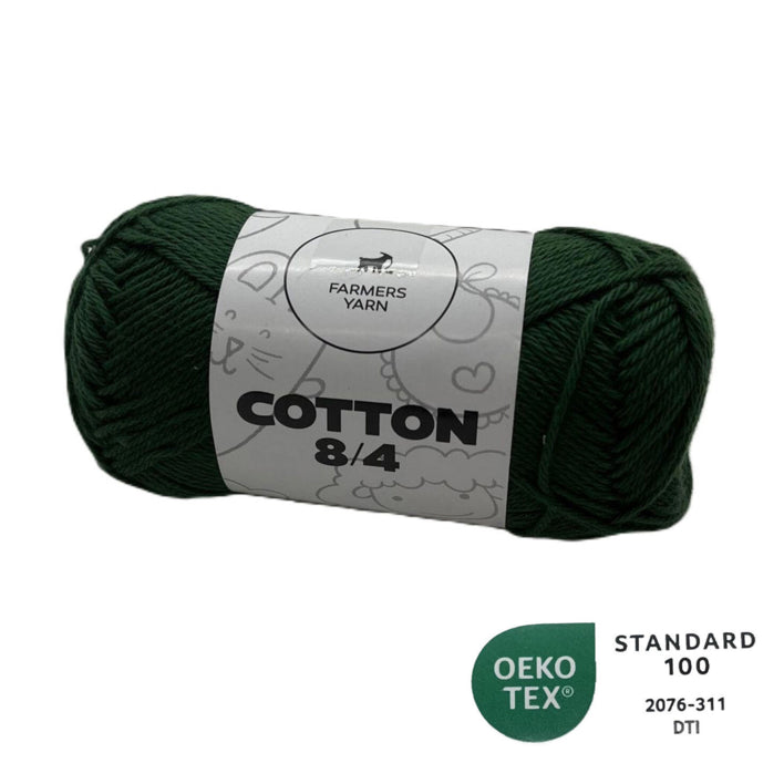 Cotton yarn Farmers Yarn color 94 Green 8/4 50 g - OEKO TEX 100
