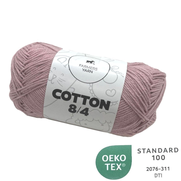 Cotton yarn Farmers Yarn color 97 Light Violet 8/4 50 g - OEKO TEX 100