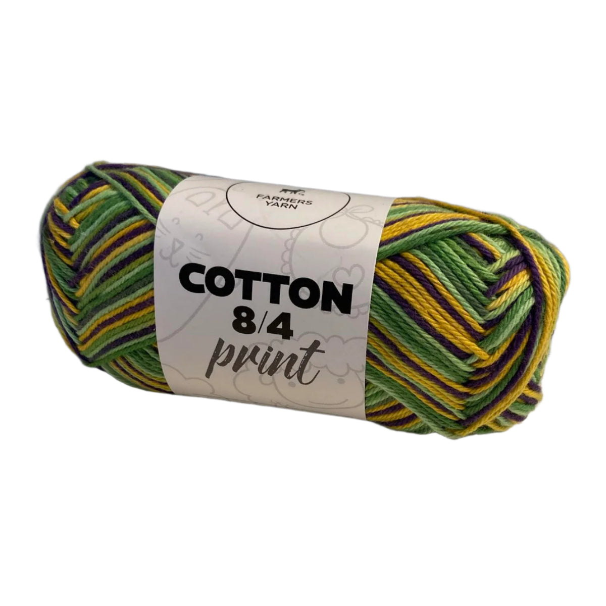 Bomuld garn Farmers Yarn print 8/4 50 g. fv. 02