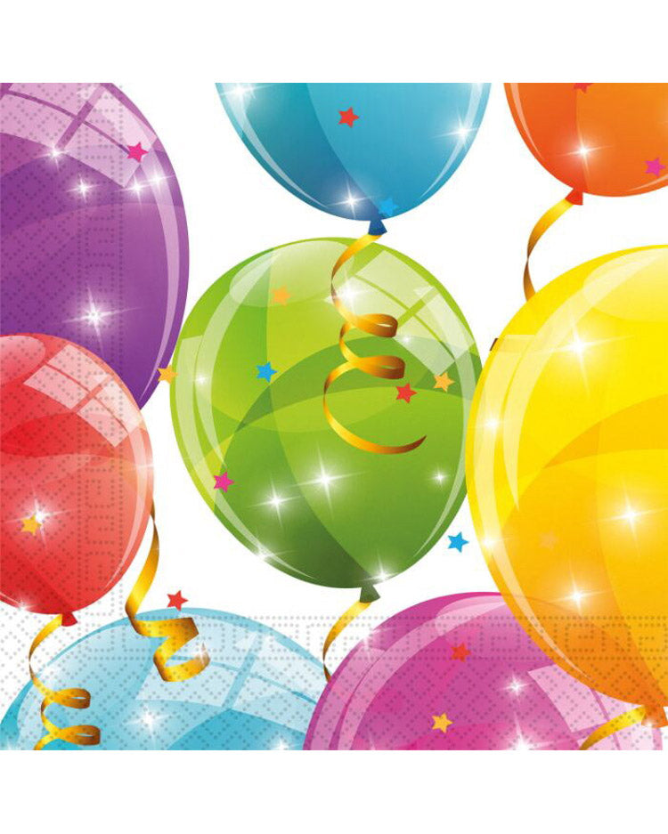 Napkins with balloons 20 pcs 33x33 cm