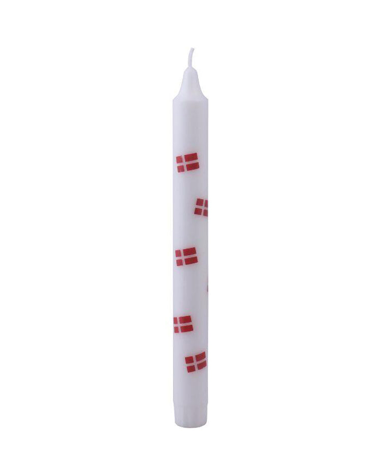Candle with Dannebrog 2.2x24cm