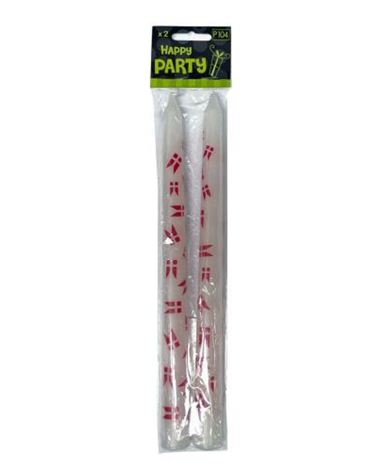 Candle with flag 2 pcs 24cm
