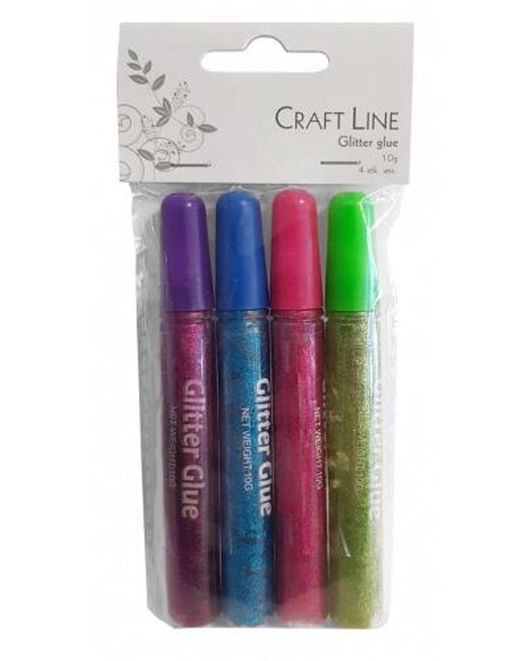 Glitterlim 10,5ml 4 farver