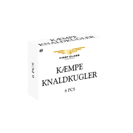 (69) Kæmpe Knaldkugler 6 stk