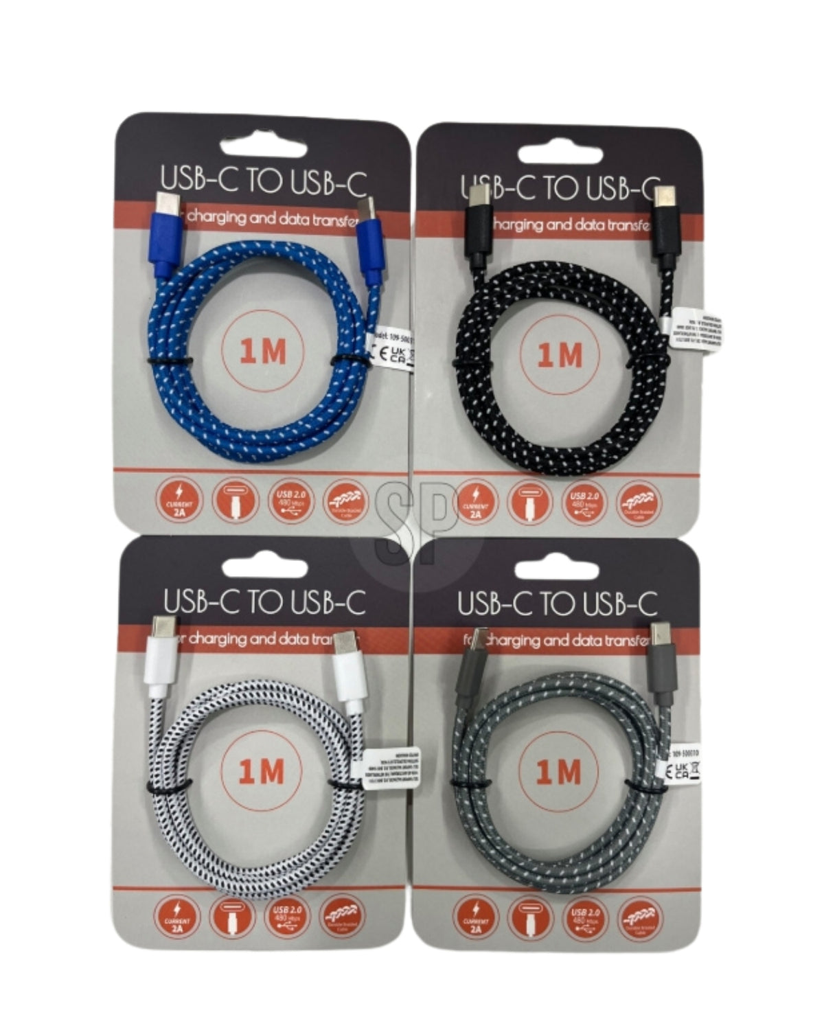 USB-C til USB-C 2A 1 meter