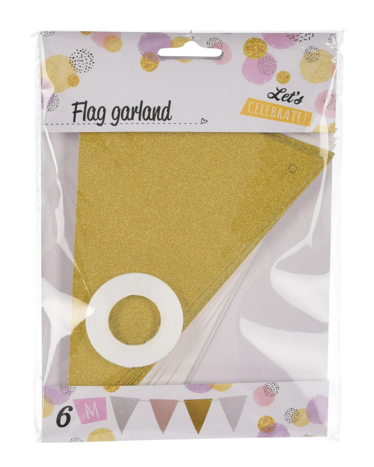 Guirlande 6 meter Pink/Guld/Hvid