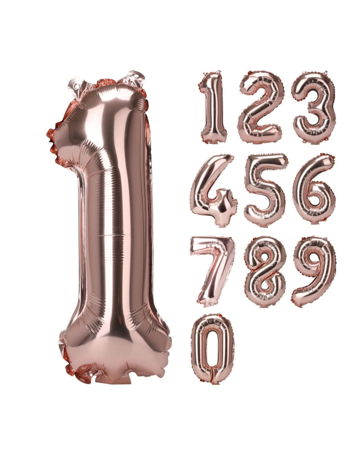 Folie balloner tal 1stk - Rose 40cm