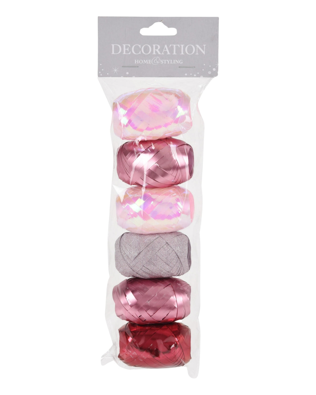 Gift ribbon 6 rolls - Pink and Red