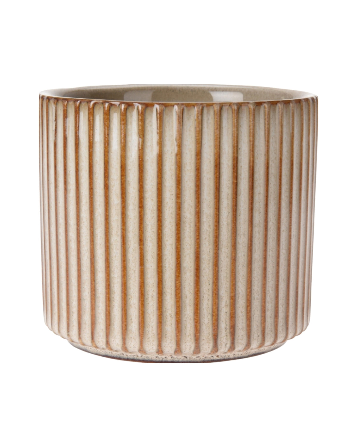 Flowerpot 11x9cm Cream Emboss