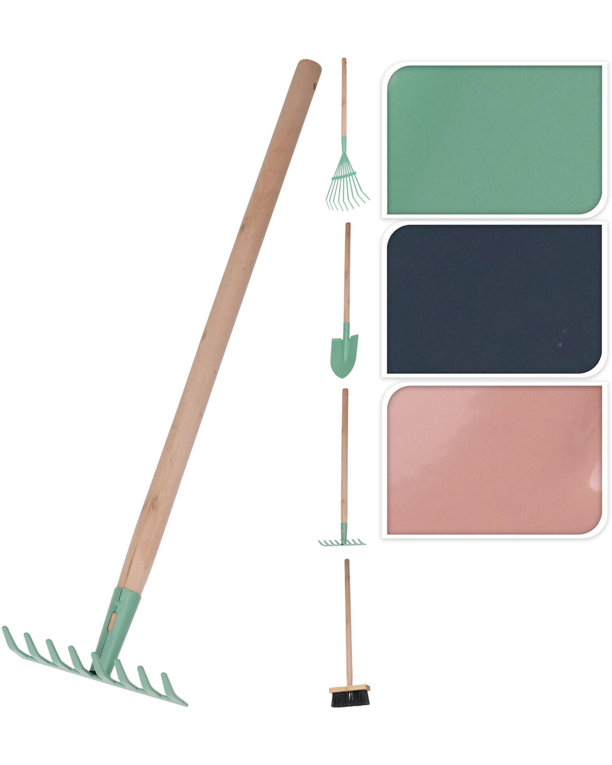 Rake, shovel, broom or leaf rake 1 pc - For children
