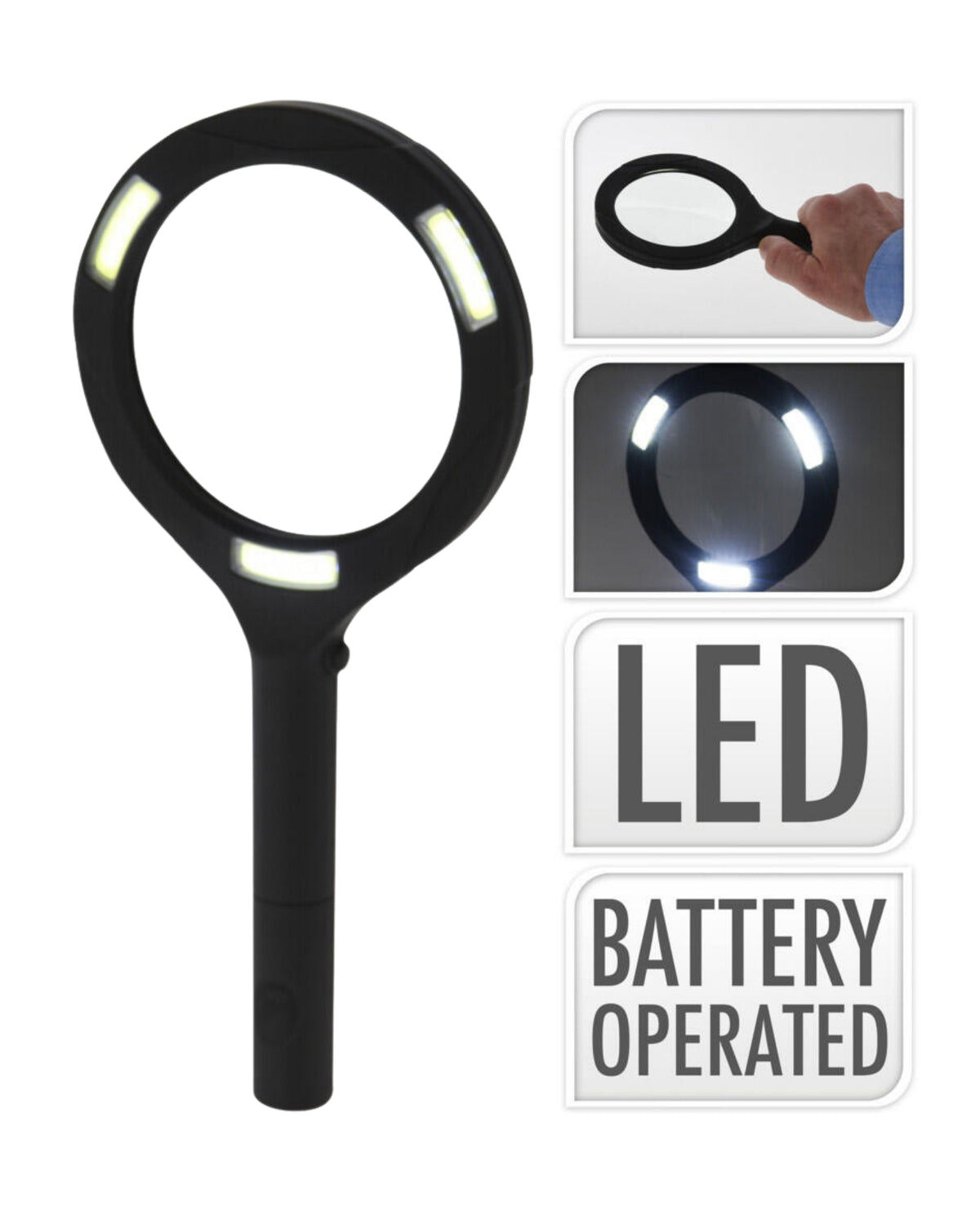Magnifying glass with LED light