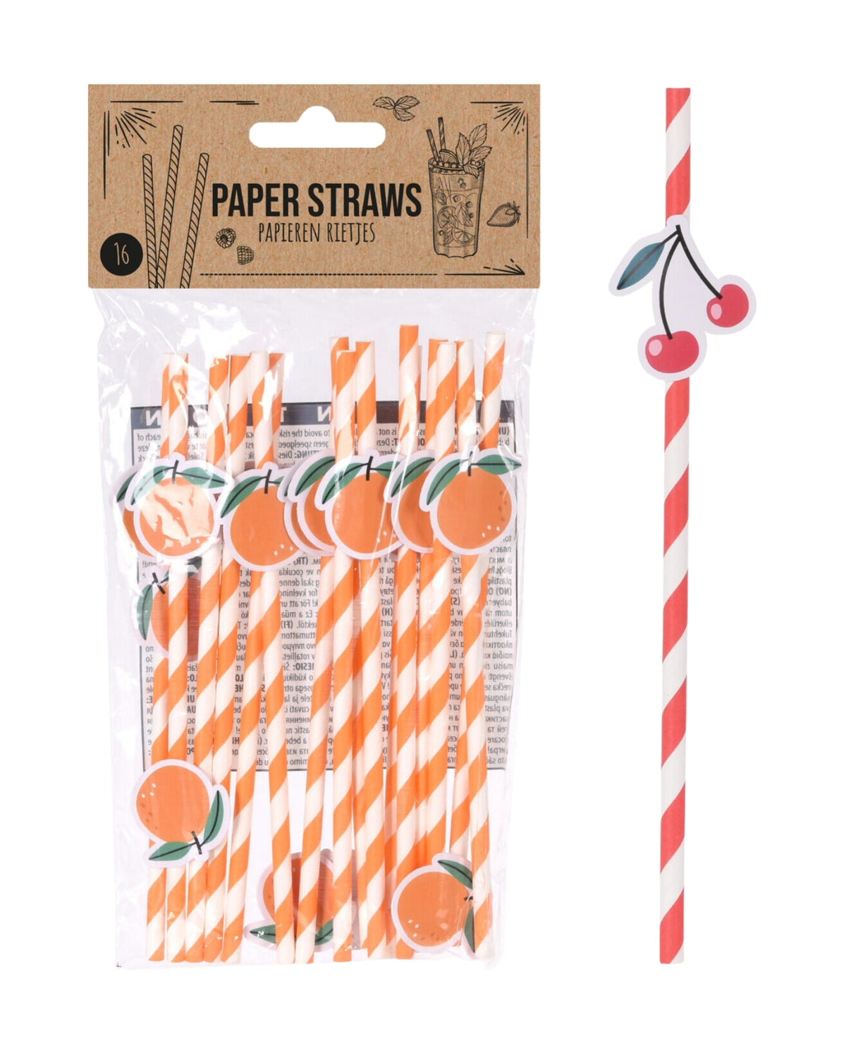 Paper straws 16pcs