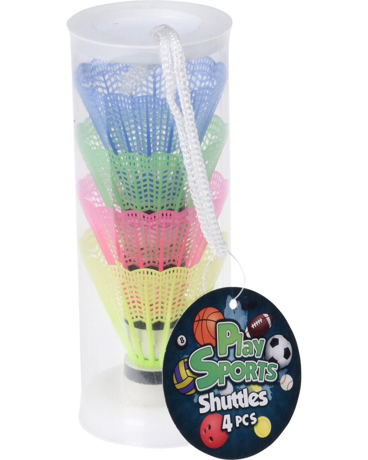 Plastic badminton shuttlecocks 4 pcs