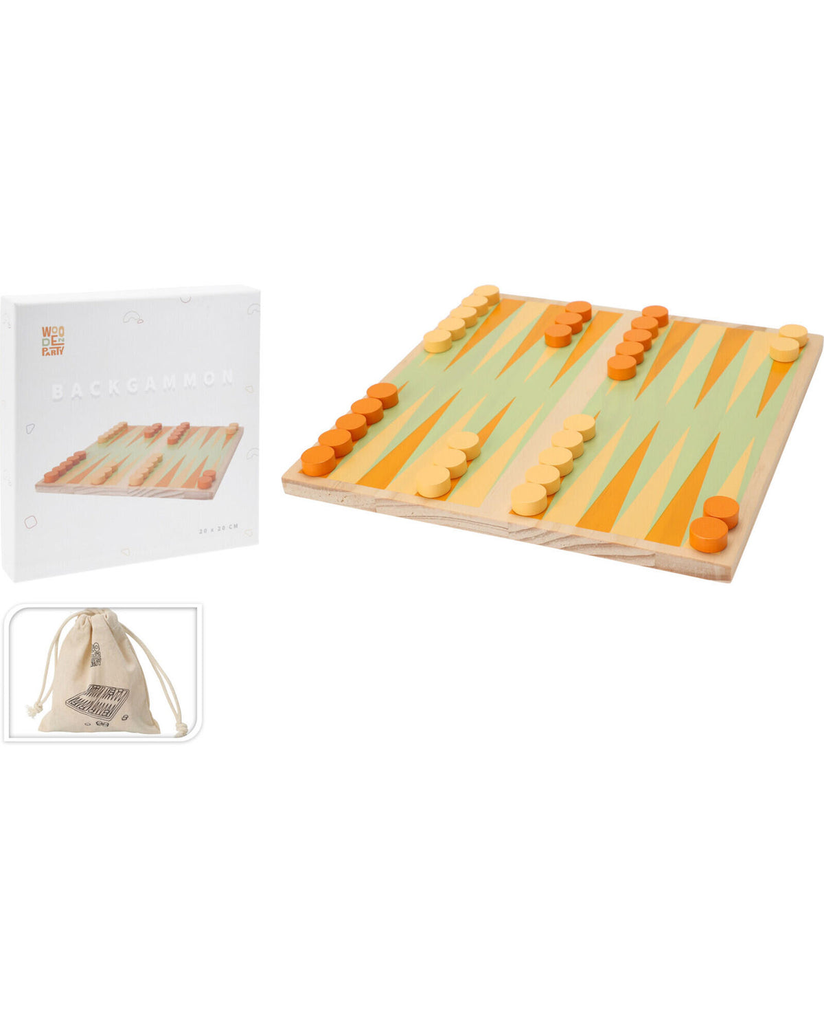 Wooden backgammon