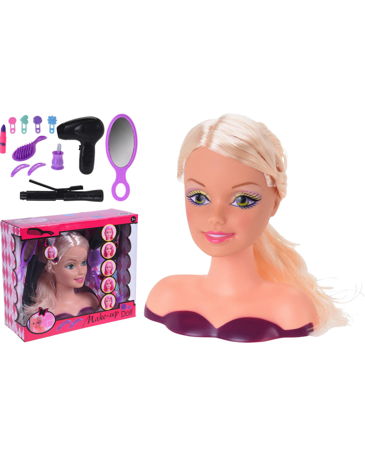 Make-up head with accessories