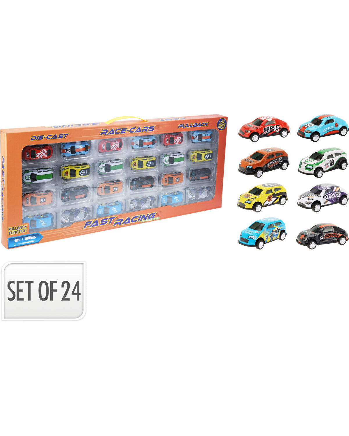 Cars 24pcs 75mm