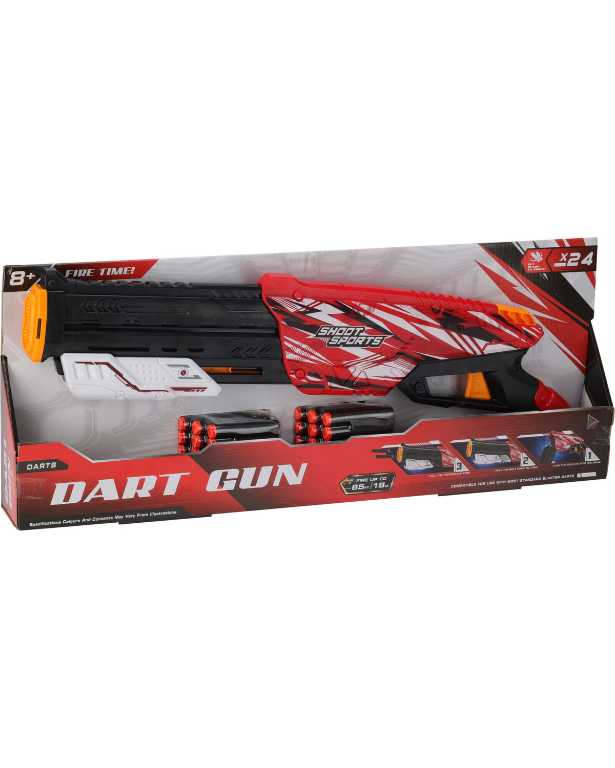 Gun with foam darts 58cm