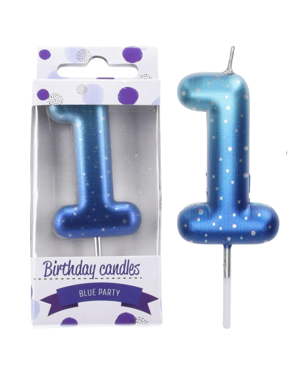 Birthday candle number 1pc - Blue