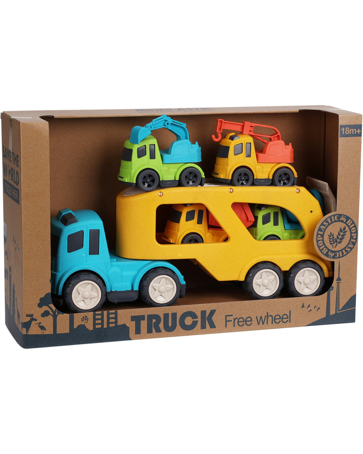 Car transporter 33 cm with cars