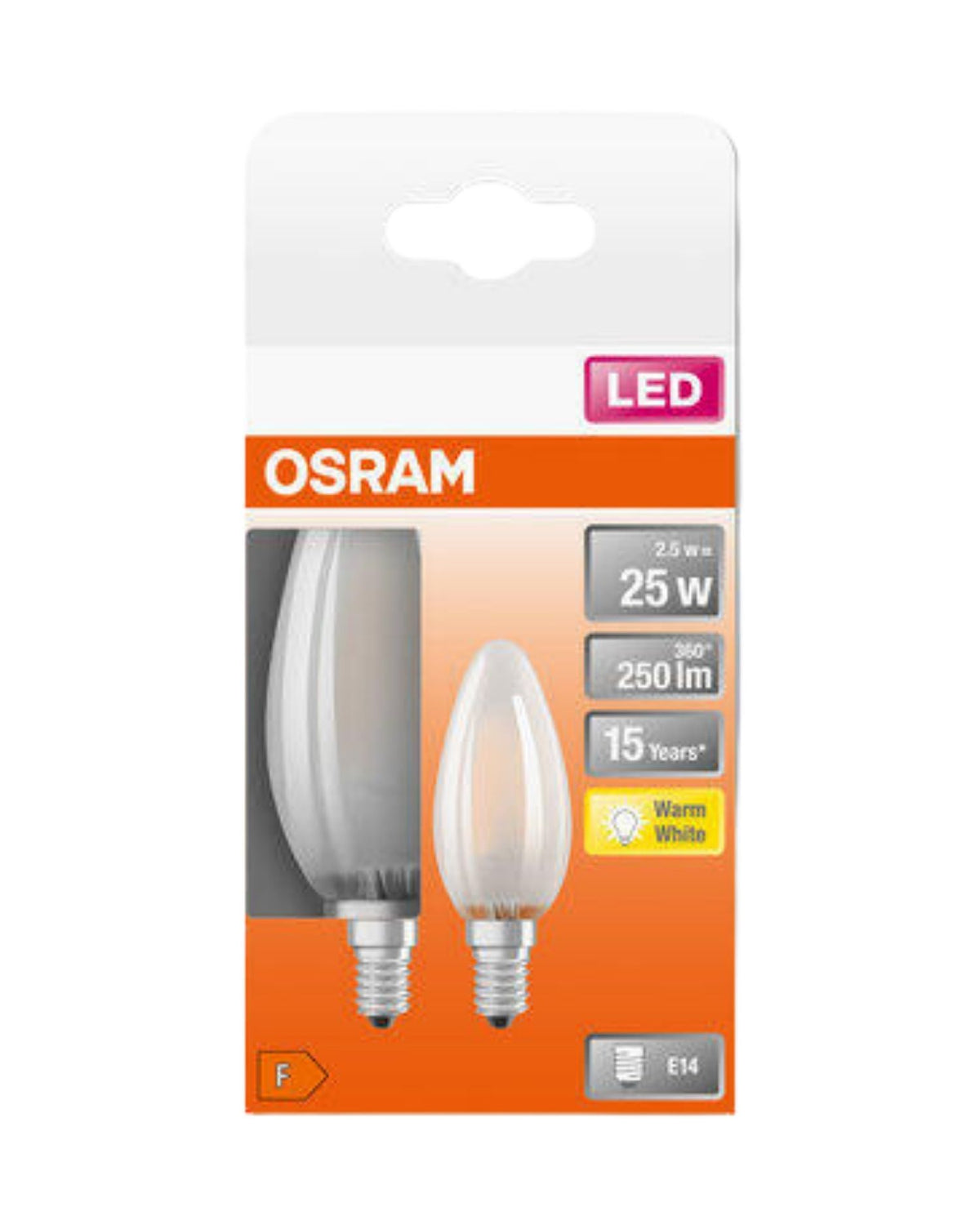OSRAM LED Candle B 25 E-14 2.5W