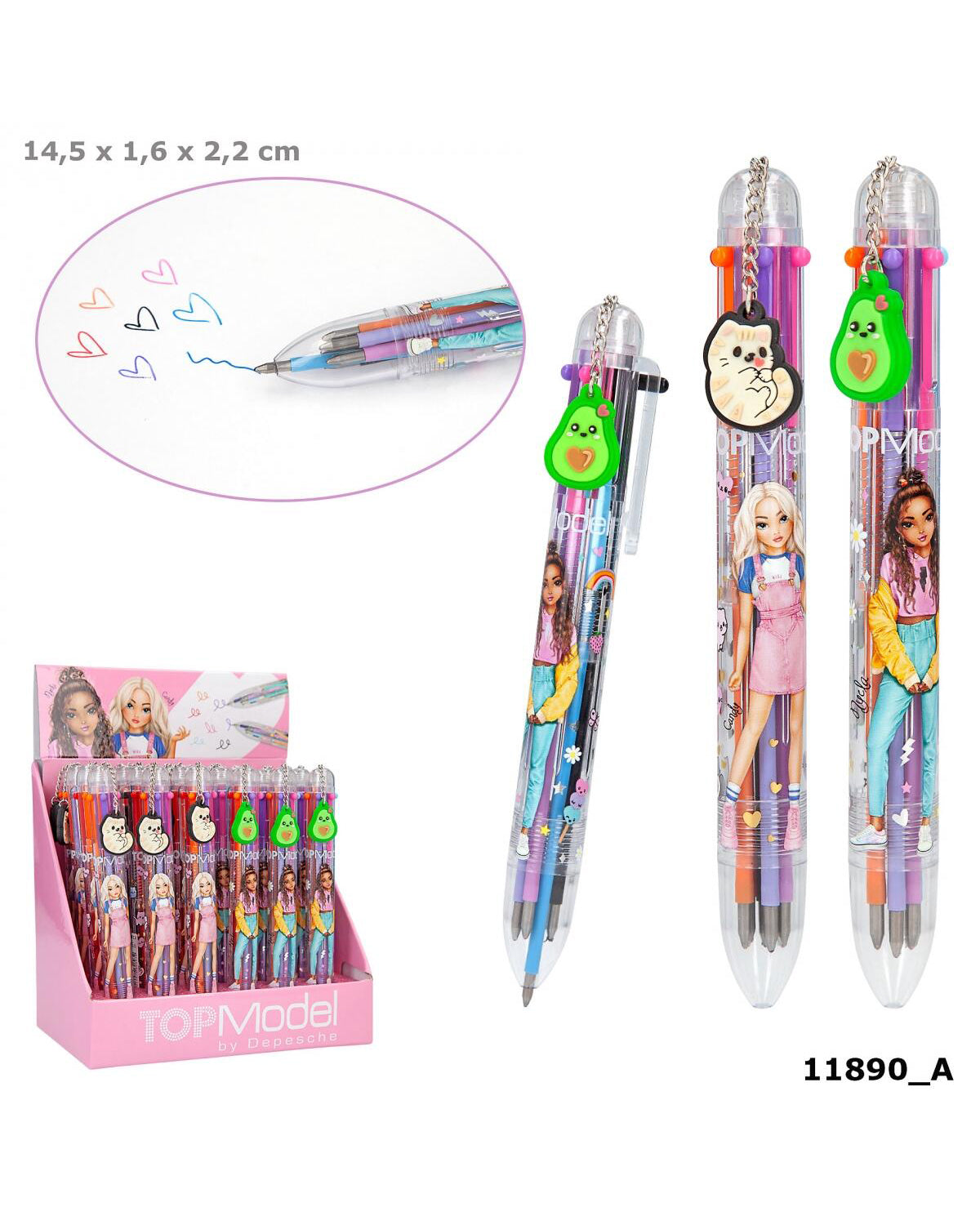TOPModel Ballpoint pen with 6 colors