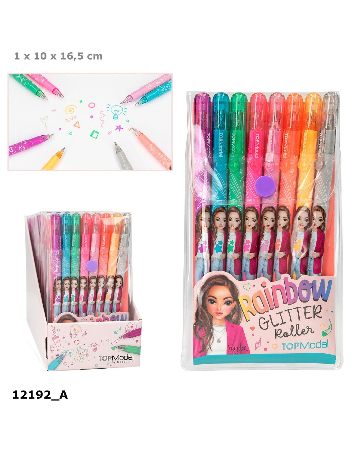TOPModel Glitter Gel Pen Set with 8 Colors