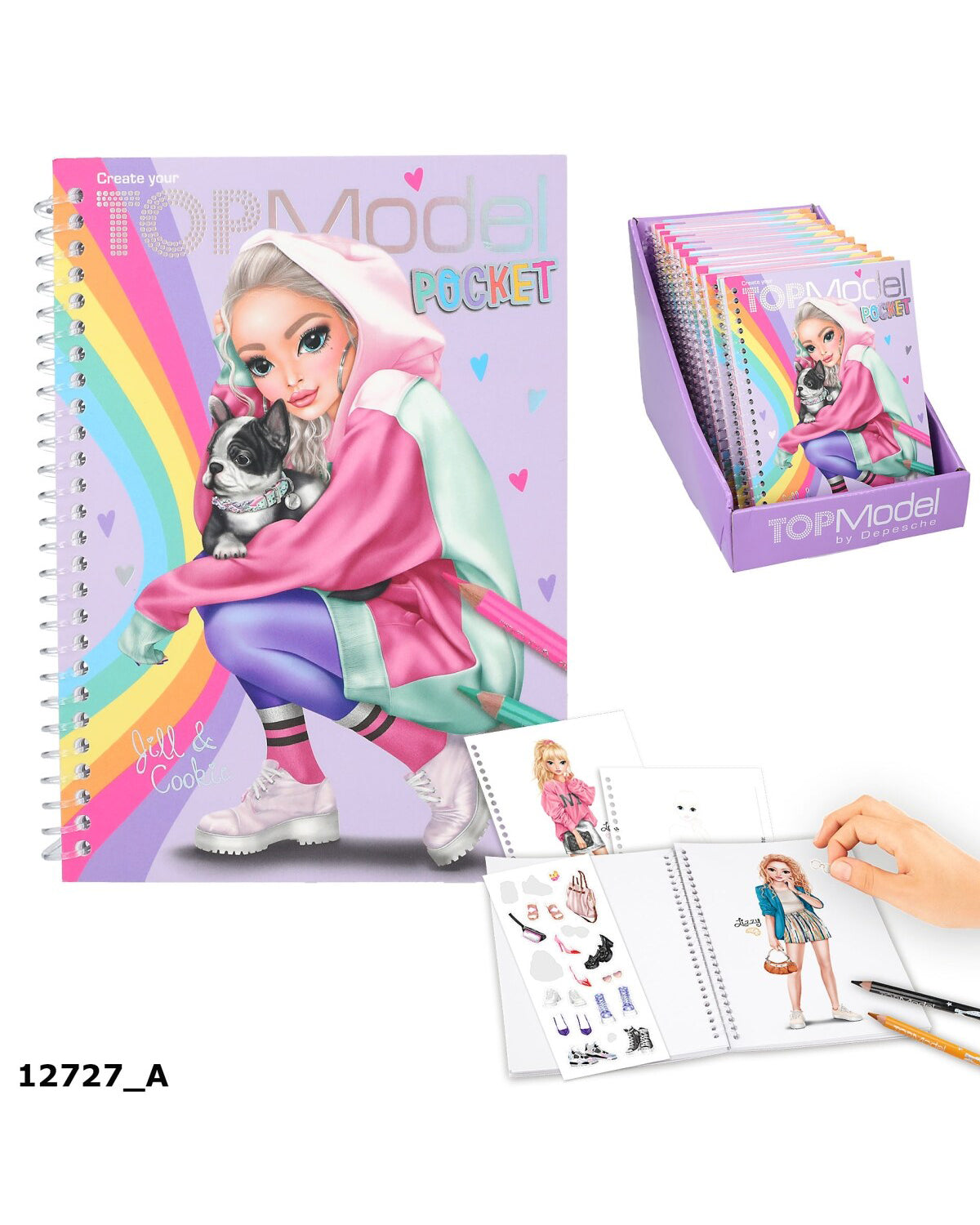 TOPModel Pocket Coloring Book, Jill and Cookie