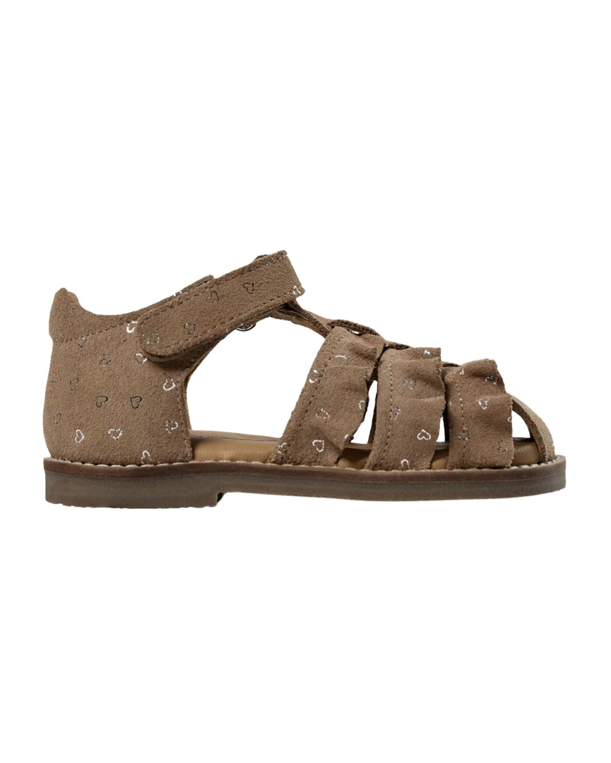 Brun Sofie Schnoor flæse sandal - sølv hjerter - P251807-7016