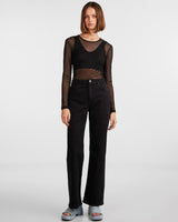 Black - denim - trousers - 17124329