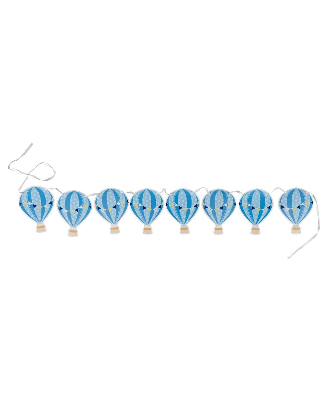 Garland hot air balloon blue 230cm