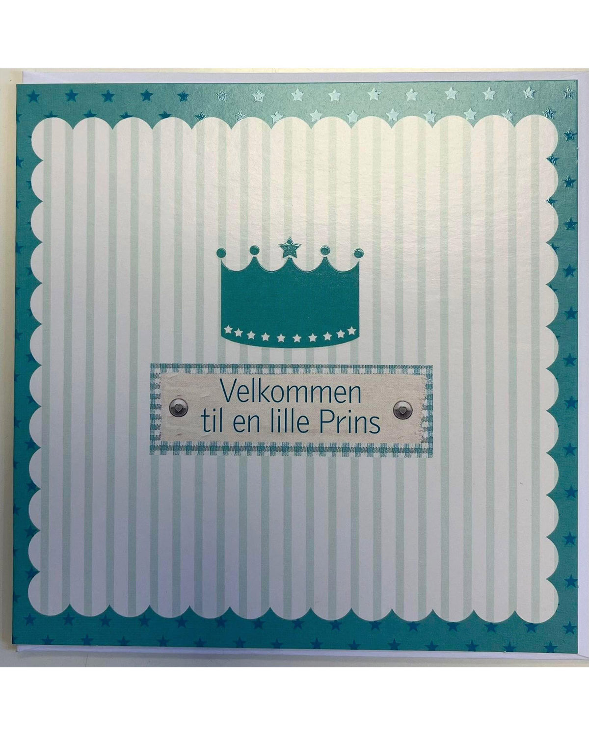 Card double with envelope 12x12cm - Welcome to a little Prince