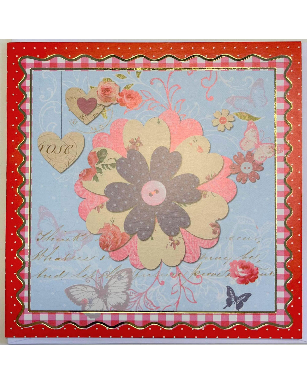 Card double with envelope 12x12cm