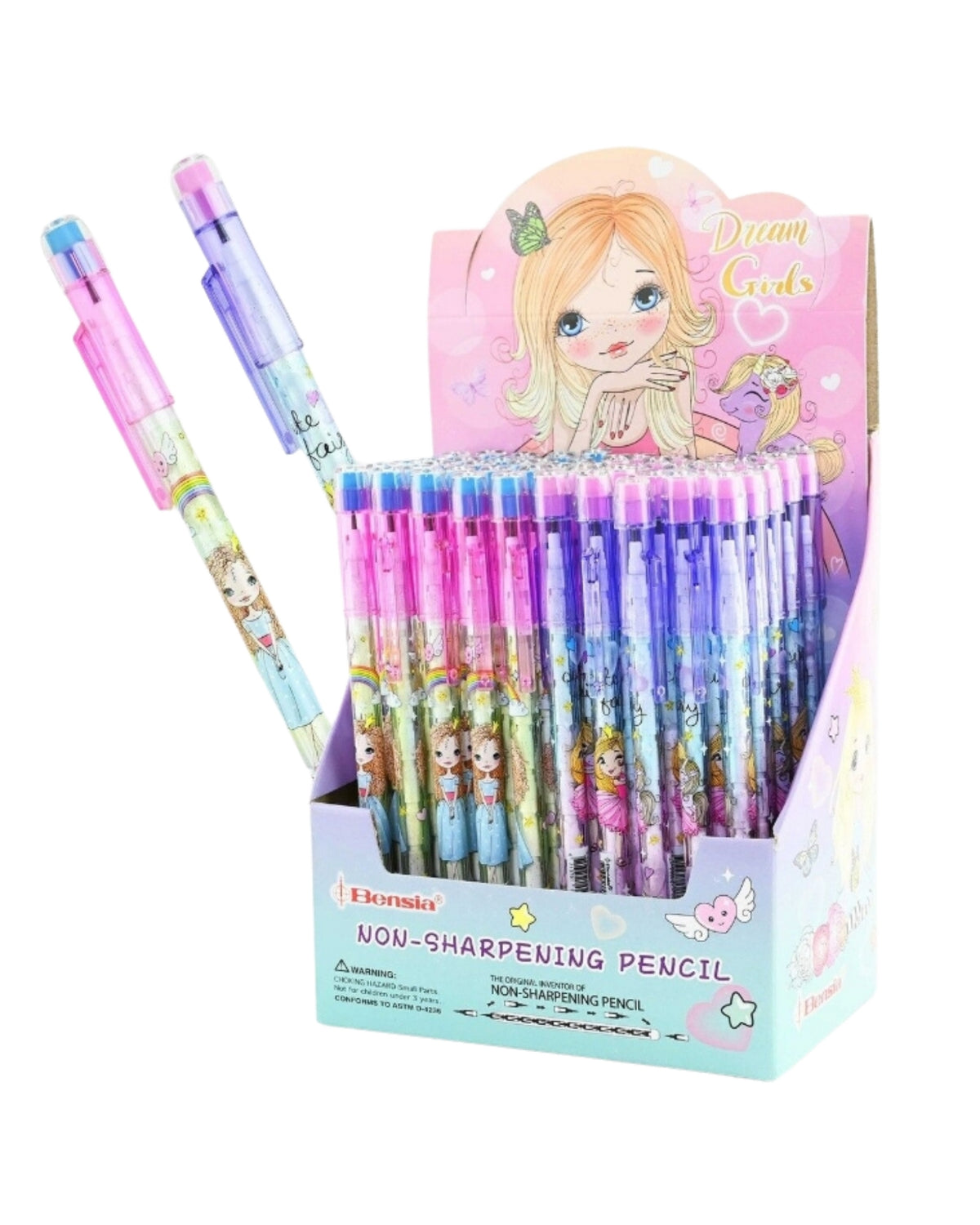 Blyant Med Stifter, Pencil Non-Sharp Princess 15cm 2ass 10071