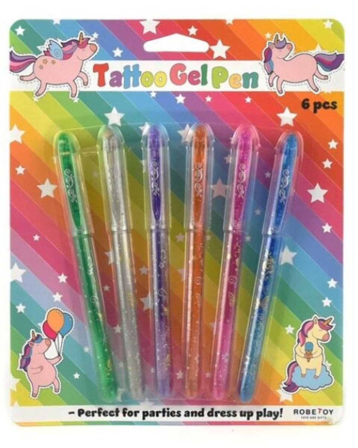 Tattoo Gel pen 6 stk 20 cm