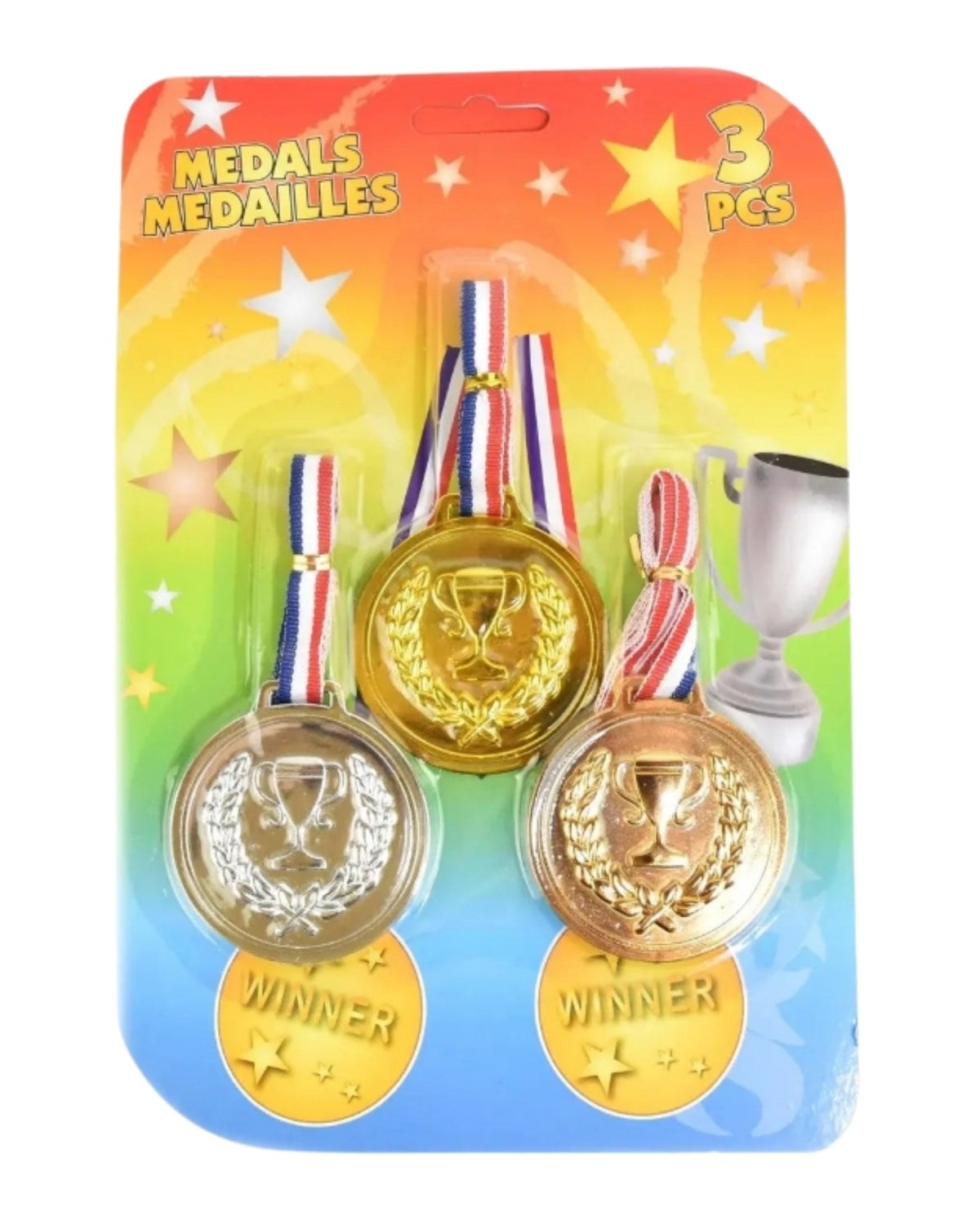 Medalje sæt 3 dele 5 cm
