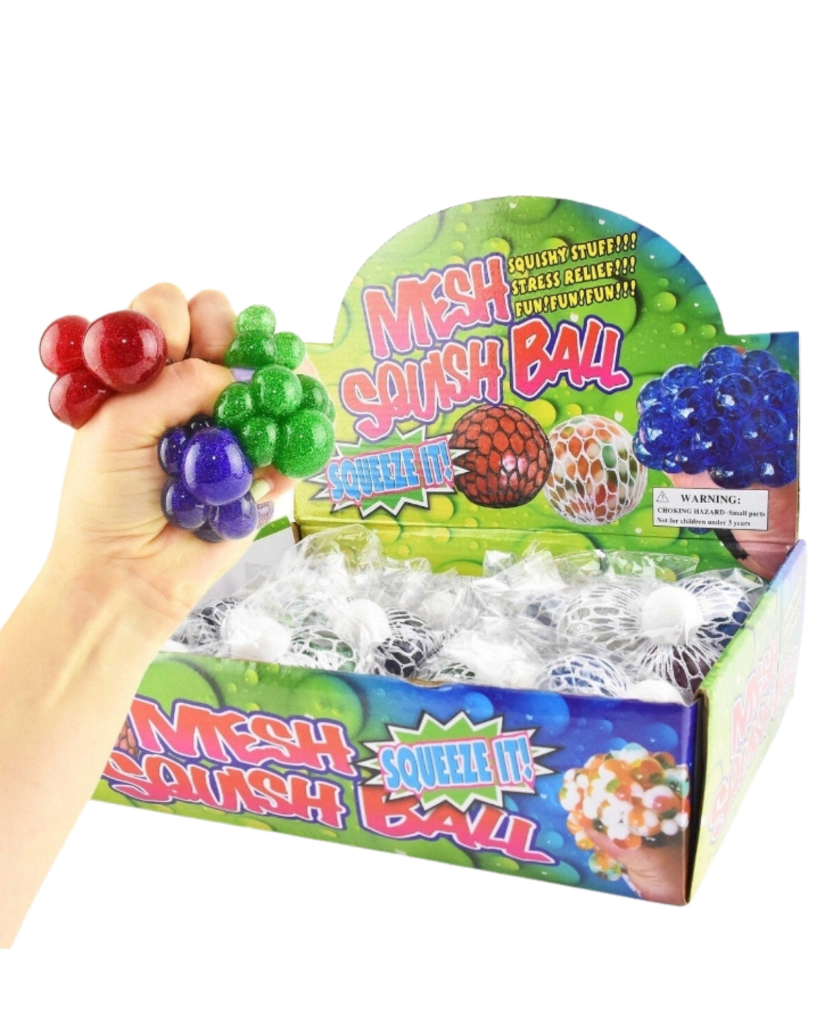 Squeeze ball in net 8cm 1 pc