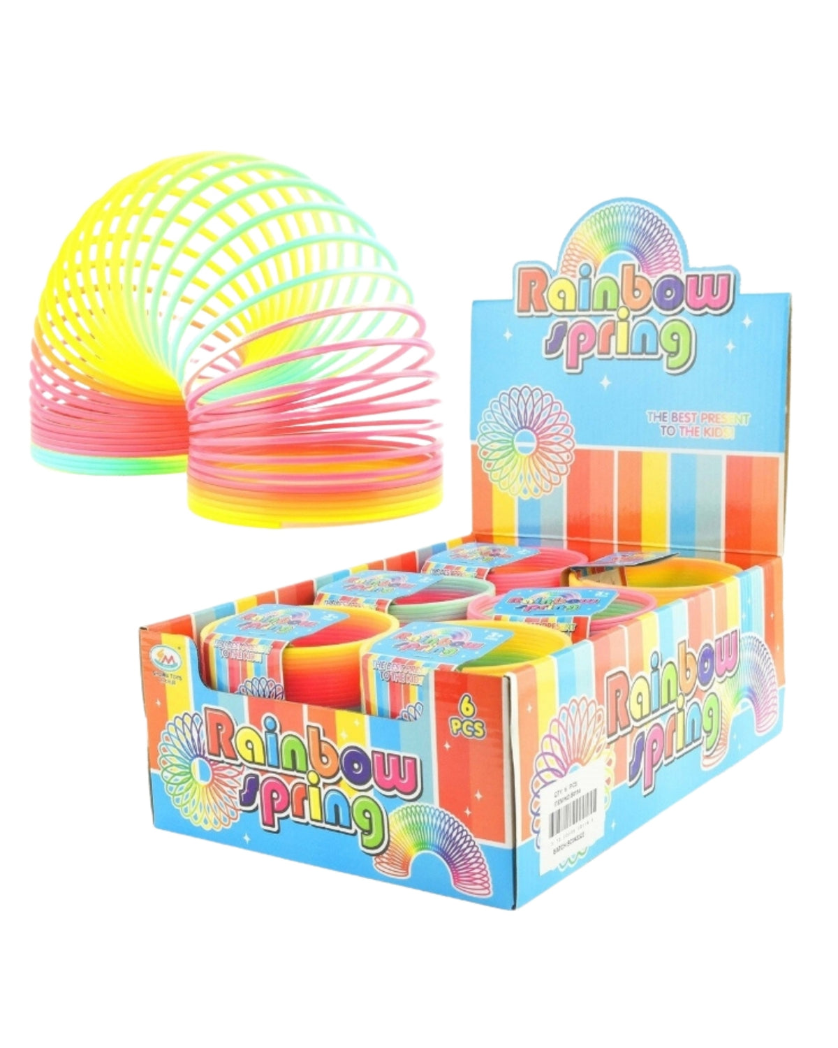 Fjeder rainbow -  10cm