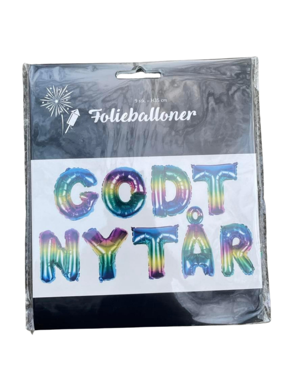 Foil balloons "Happy New Year" 35 cm. Rainbow colored