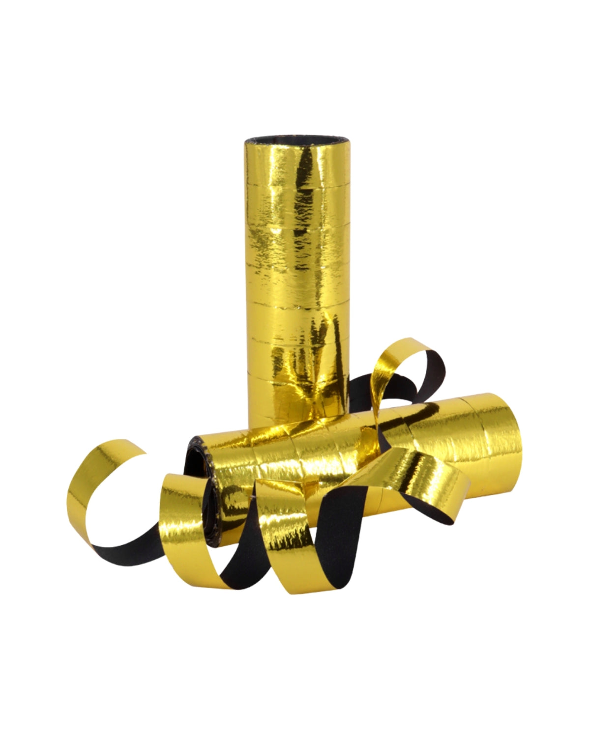 SERPENTINES - GOLD, BLACK - 1.4 CM X 3 M - PAPER - 2 PCS.